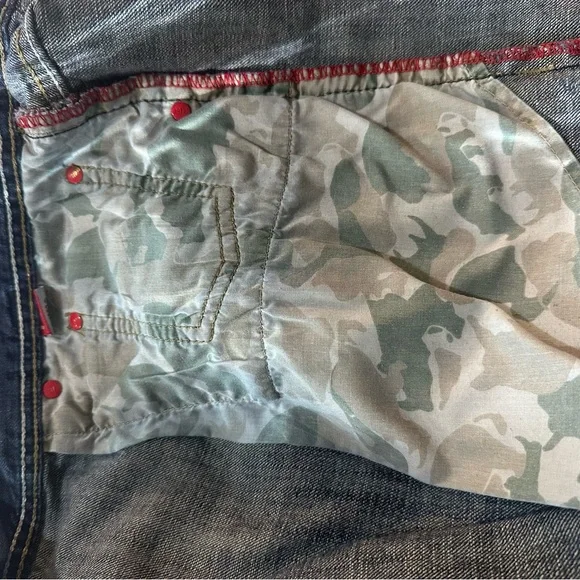 Ecko Unlimited Green Camouflage Jean Y2K Shorts